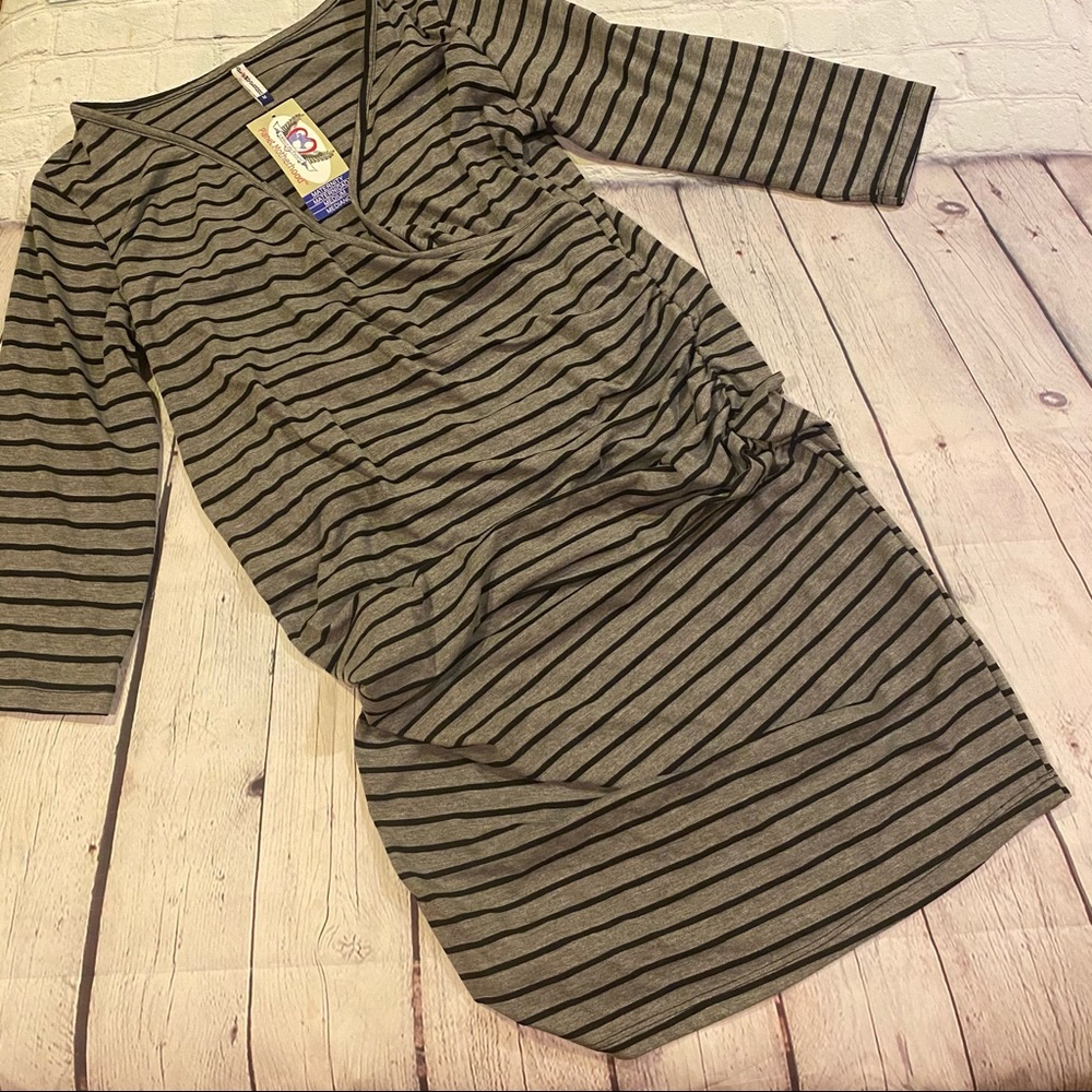 Stripped Maternity Dress